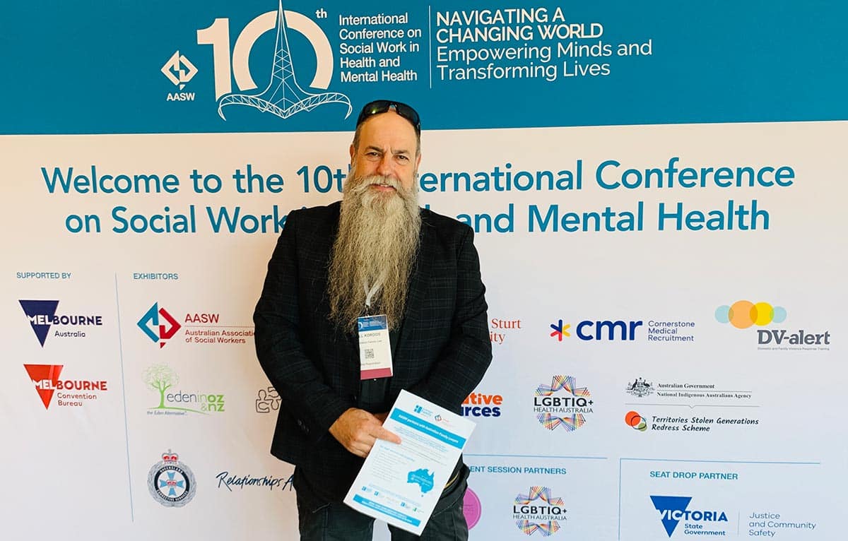 Bill Kordos (Head of Family Law, VIC) attending the International Conference on Social Work in Health and Mental Health.